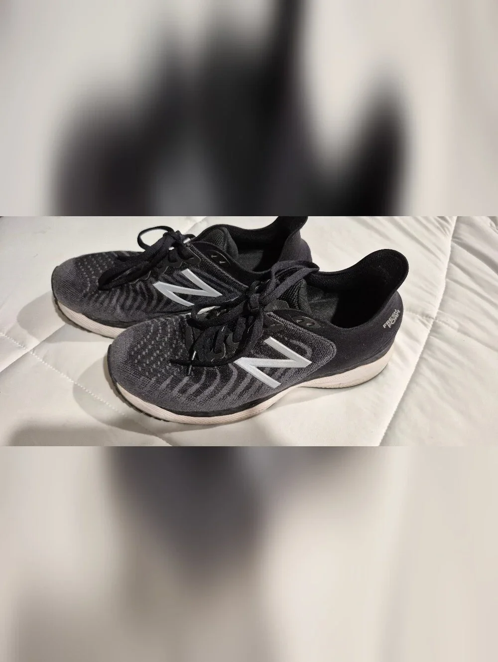 New Balance Black & White Running Sneakers
